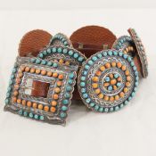 Gary Reeves Navajo Sterling Concho Belt