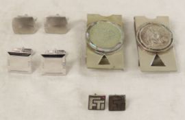 Sterling Silver Cufflinks, Pins & Money Clips