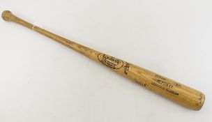 Game Used Autographed Jeff Reboulet Baseball Bat