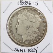 1886 S Morgan Silver Dollar