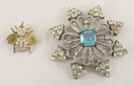 Sterling Silver Brooch & Vermeil Bee Brooch 48.1g