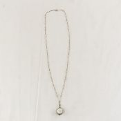 Bucherer Crystal Ball Watch on 800 Silver Chain