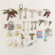 Collection of Modern & Vintage Keys & Locks