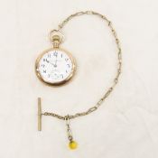 Hampden Working 17 jewel Open Face Pocket Watch