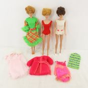 3 Bubblecut Barbies and Black Label Clothing