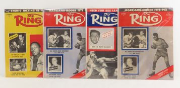 4 1950's The Ring Boxing Magazines