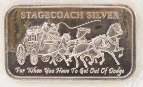 1 ozt .999 Silver Bar Stagecoach