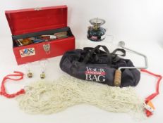 Metal Tool Box w/Tools, Coleman 508 Stove & More