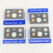 2 1968 & 2 1969 US Silver Proof Sets in boxes
