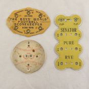 3 Vintage Baseball & Football Score Keepers