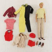 1961 Blonde Flocked Hair Ken 750 Doll