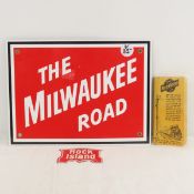 Reproduction Milwaukee Road & Rock Island RR Sign