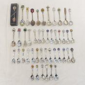 Collection of 40+ Souvenir City & State Spoons