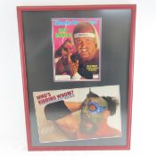 Framed, Signed Hulk Hogan SI Cover with JSA COA