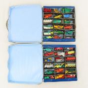 2 Vintage Matchbox Cases Full w/ Service Vehicles