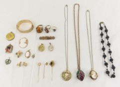 Antique, Gold Filled, Cameo & Other Jewelry