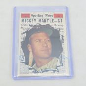 1961 Topps Mickey Mantle Baseball Card Autographed