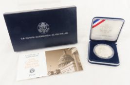 1994 US Capitol Bicentennial Silver Dollar Proof
