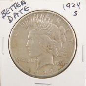 1924 S Peace Silver Dollar