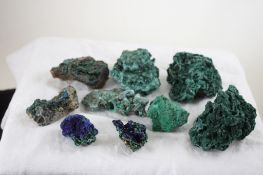 Geological Azurite Malachite & Raw Malachite
