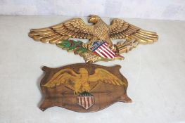 2 Eagle Shield Arrows Wall Plaques