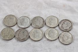 10 Roosevelt Silver Dimes