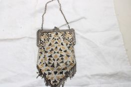 Flapper Chainmail Mesh Purse Black Silver Gold 8