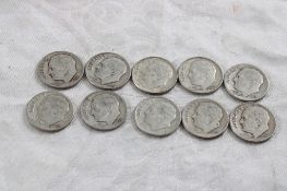 10 Roosevelt Silver Dimes
