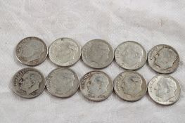 10 Roosevelt Silver Dimes