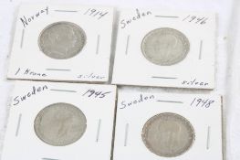 4 Antique Foreign Silver Coins