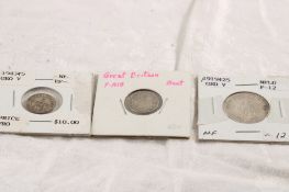 3 Antique Great Britain Silver Coins