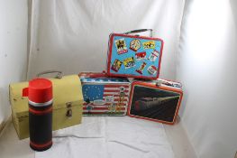 4 Vintage Metal Lunch Boxes