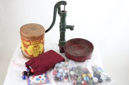 Cast Iron Salesman Sample Toy Water Pump & More