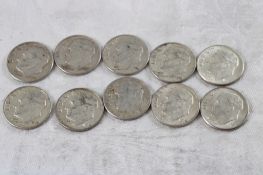 10 Roosevelt Silver Dimes