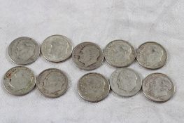 10 Roosevelt Silver Dimes