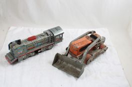 Hubley Diesel Plow, Modern Toys Locomotive Japan