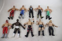 10 WWE WWF Titan Tron Wrestler Figures JAKKS