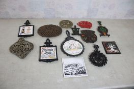 13 Cast Iron Kitchen Collectible Trivets
