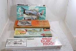 4 Airplane Model Kits Revell, Monogram, Others