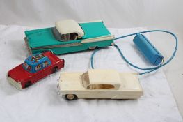 Battery Operated Ford Fairlane, 2 Other Toy Cars