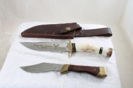 2 Fixed Blade Knives Drop Tine Hunter Ltd. Ed.