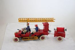 Tucher Walther Lever Action Tin Litho Fire Truck
