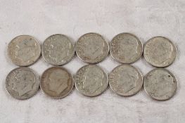 10 Roosevelt Silver Dimes