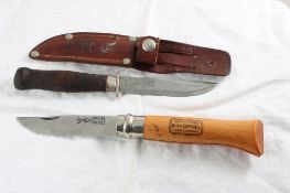 1 Mora Sweden Fixed Blade & 1 Opinel Folding Knife