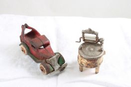 Kilgore Cast Iron Wringer Washer, Arcade Tow Truck