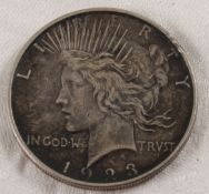 1923 D Peace Silver Dollar