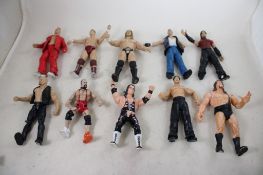 10 WWE WWF Titan Tron Wrestler Figures JAKKS