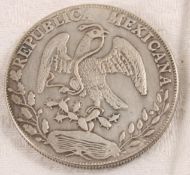 1882 Republica Mexico 8R.Z JS10D. 20G Silver Coin