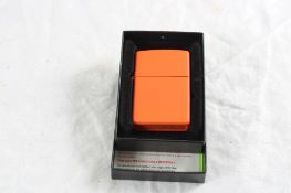 2000 Orange Matte Zippo Lighter Unfired in Box