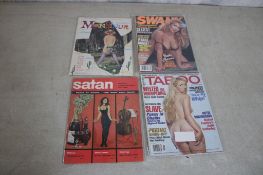 4 Risque Nude Magazines- Monsieur, Satan & Others